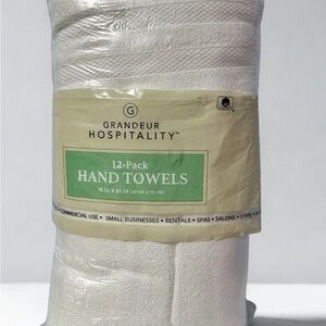 White Hand Towels - 12 Pack